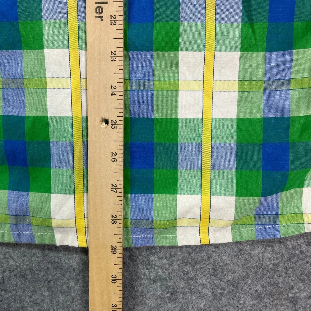 True Religion Mens Shirt L Multi-color Plaid Short Sleeve
